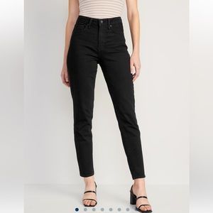 NWT Women’s High-Waisted OG Straight Black Jeans (Old Navy, 00)